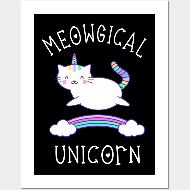 Meowgical Unicorn Wall Art by martinroj